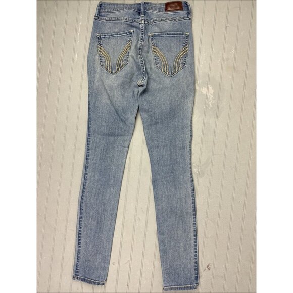 Hollister Size 0s Short Womens Jeans High Rise Super  Skinny Distress St… - Picture 4 of 4